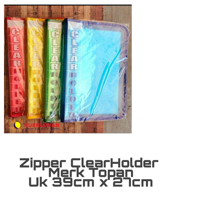 

Bestseller Clear Holder Zipper Isi 40 Topla / Map Plastik Resleting Folio