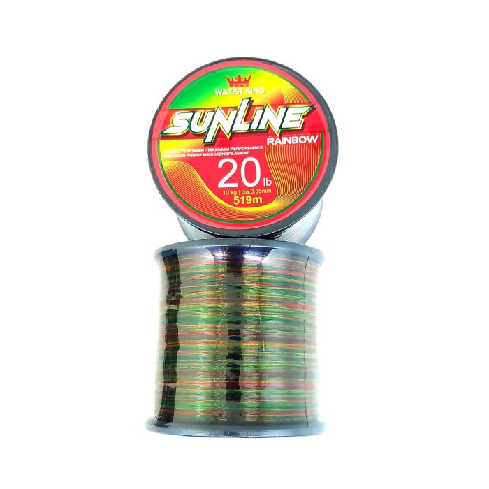 Bestseller Senar Pancing Water King Sunline Warna Rainbow Cepat Tenggelam