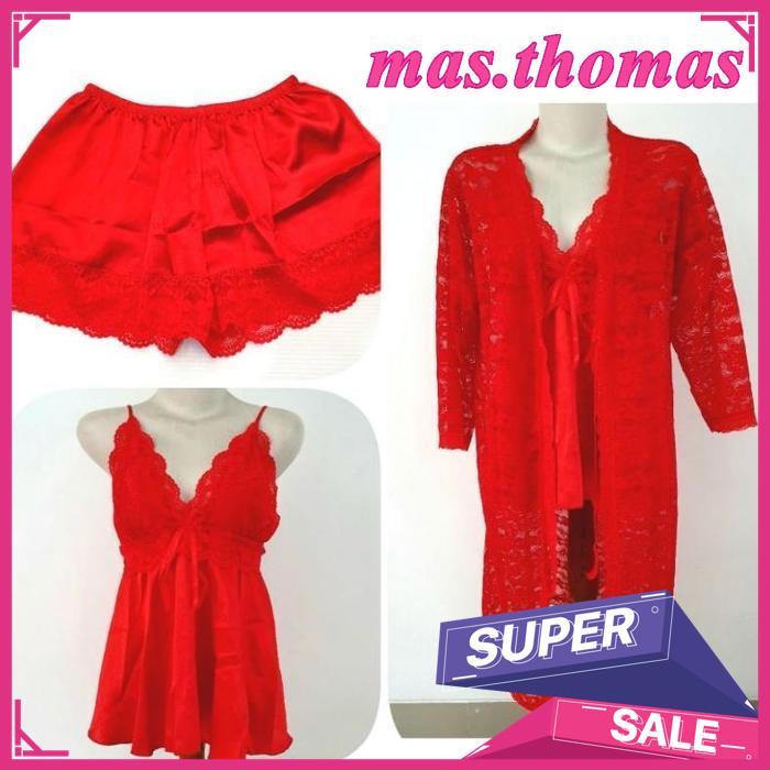 Lingerie Setelan + Kimono Renda Sorella 2279 Terhits