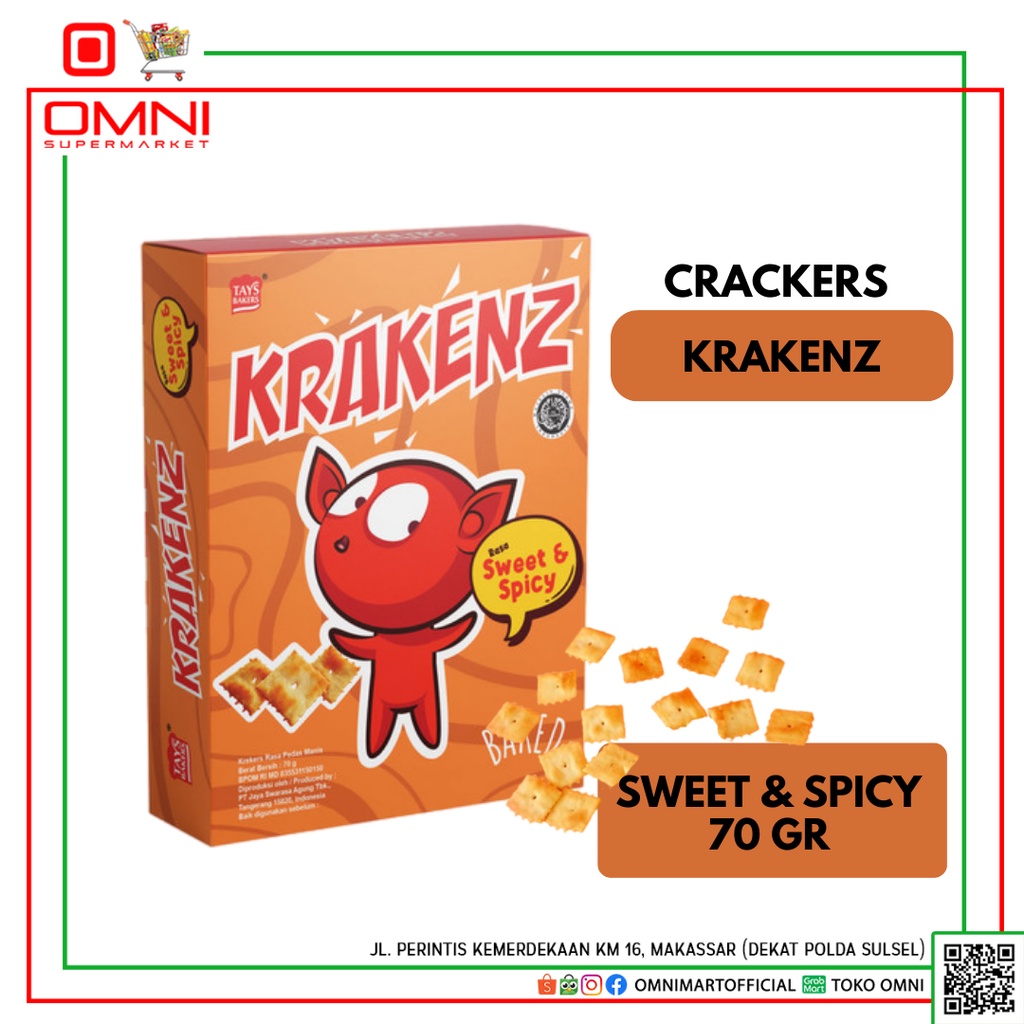 

Krakenz Crackers Sweet&Spicy 70 Gr