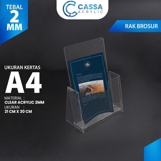 Akrilik Tempat Brosur / Rak / Box A4 / Acrylic Flyer Holder