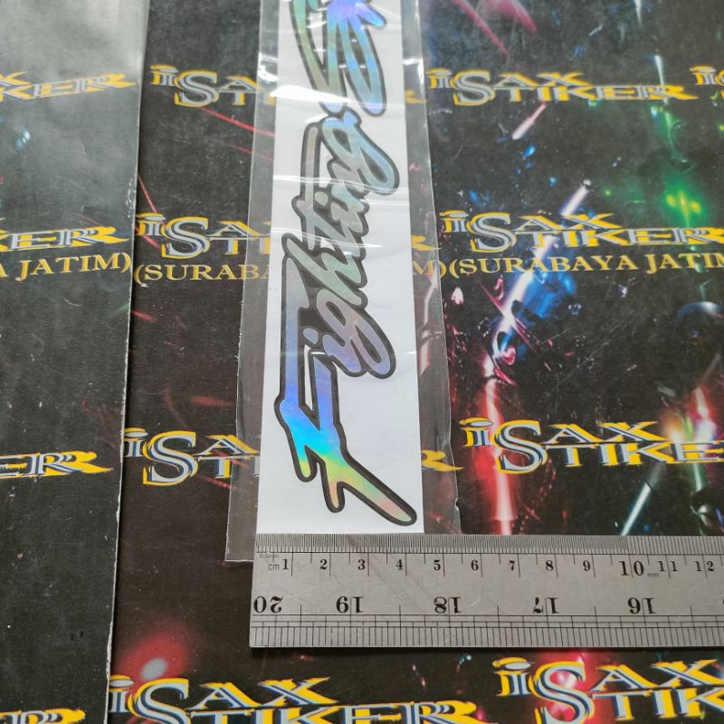 Stiker cutting hologram FIGHTING SPIRIT ukuran 30,4,5