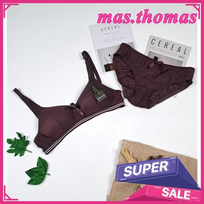 Bra Bh Set Kally 2204 Polos Pakaian Dalam Tanpa Kawat Busa Tipis Kait 3 Daleman Underwear Wanita Hal