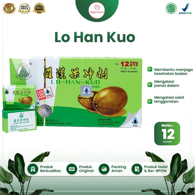 

☘️Segerwaras☘️ Minuman Penyegar Panas Dalam Sakit Tenggorokan & Batuk Lo Han Kuo Infusion 12 sachet