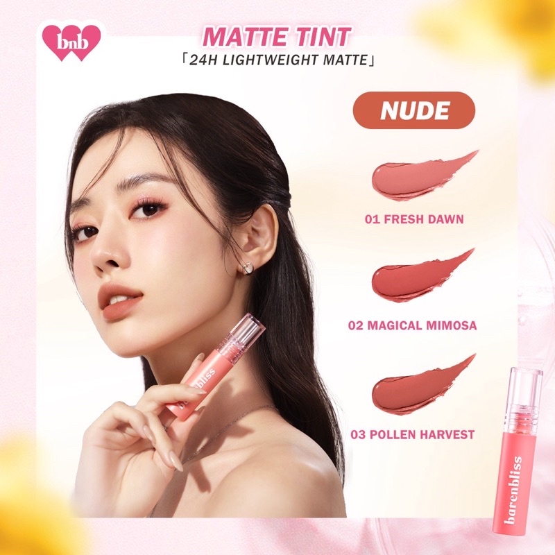 BNB barenbliss Korean Bloomatte Full Bloom Transferproof Matte Tint LONGLAST 12H TRANSFERPROOF