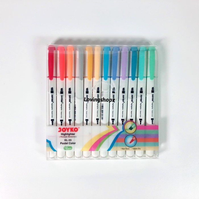 

Bestseller Highlighter Penanda Joyko Hl-55 1 Set 12 Pcs 12 Warna