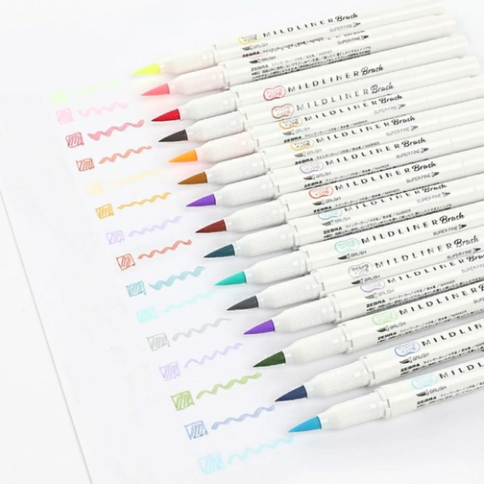 

Bestseller Zebra Mildliner Brush Double Side Set 5 Pcs Made In Japan