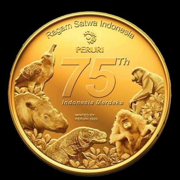 Terlaris Koin Mendali Peringatan 75 Tahun Indonesia Merdeka (PERURI) + BOX SALE