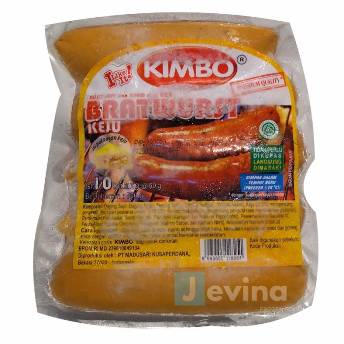 

Kimbo Sosis Keju Bratwurst 500g isi 10 roc02