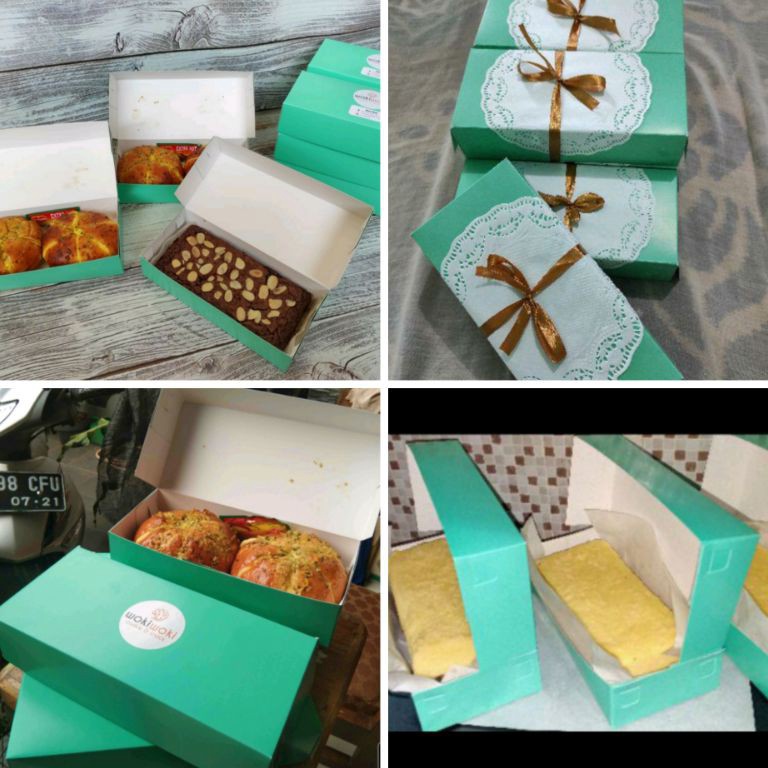 

Promo.. Dus kue/donut/brownis box gift uk 22x10x5 perpax isi 30 box TRD