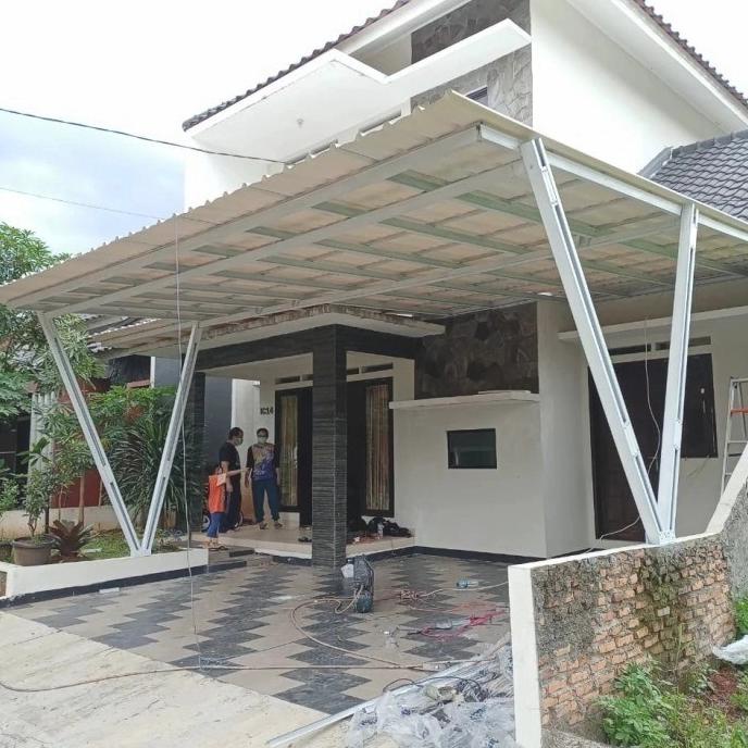 Kanopi baja ringan ( atap alderon, spandek solarflat, polikarbonat )