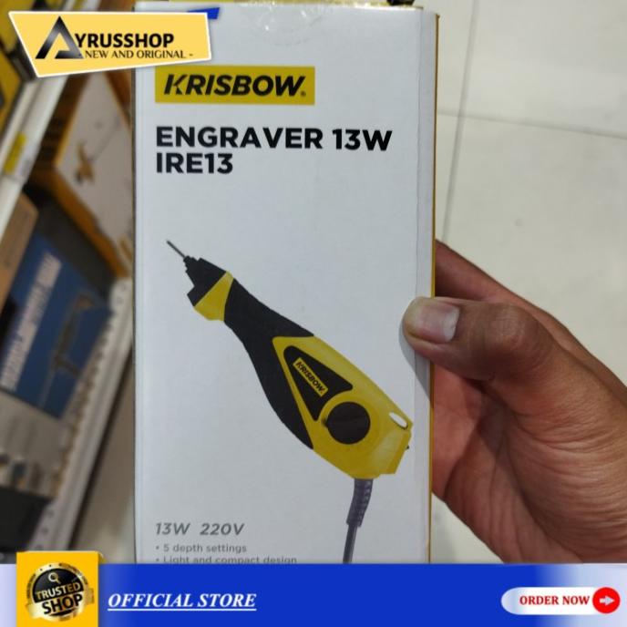 ------] Alat Mesin Ukir Keramik/Besi/Kaca/Plastik Listrik 13W Krisbow Engraver