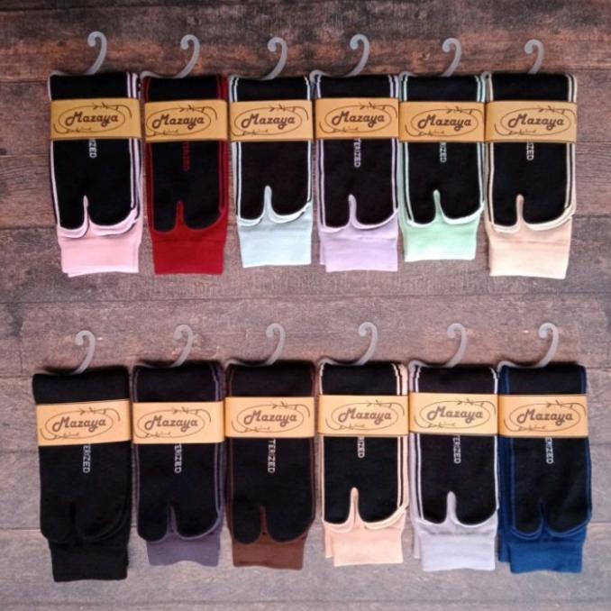 Kaos Kaki Jari Jempol Polos Telapak Wanita Muslimah Nilon TEBAL