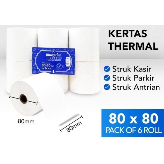 

hanya disini] Kertas Thermal Kasir Blueprint Lite 80x80P 80x80 P - 1 Pcs
