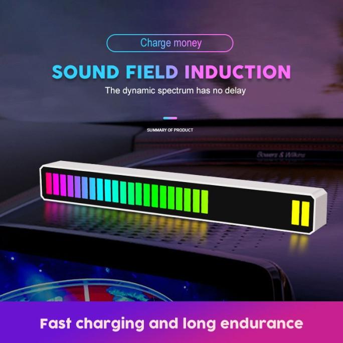 ___] Lampu LED RGB Bar Strip Spectrum Music Sound Control