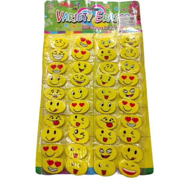 

[Miliki Sekarang] 40pc Penghapus smile / penghapus lucu 79