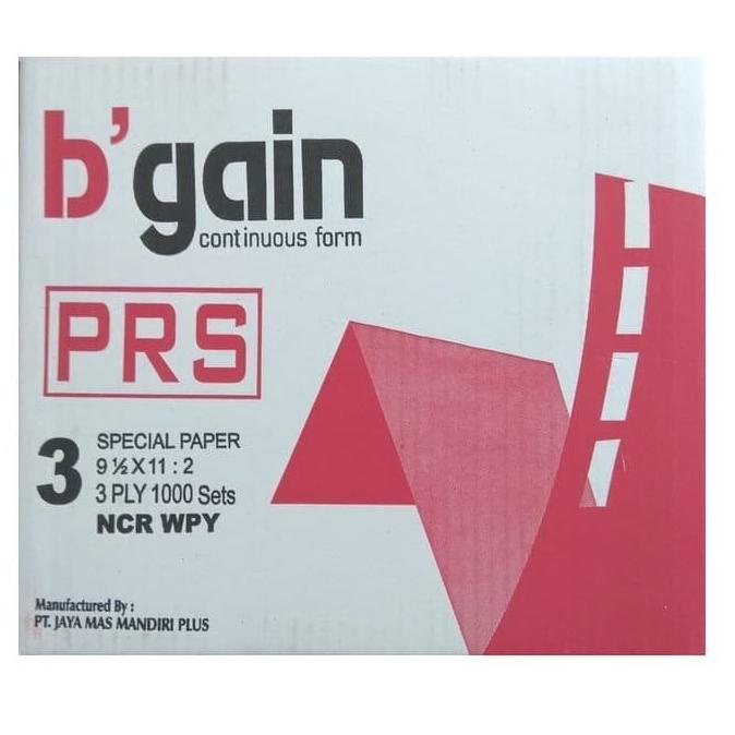 

CONTINUOUS FORM 9,5X11:2 PRS BGAIN 3 PLY 1000 SETS