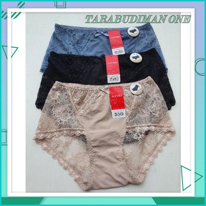 CELANA DALAM WANITA BROKAT SORELLA 3104 - MODEL MIDI EKSLUSIF 