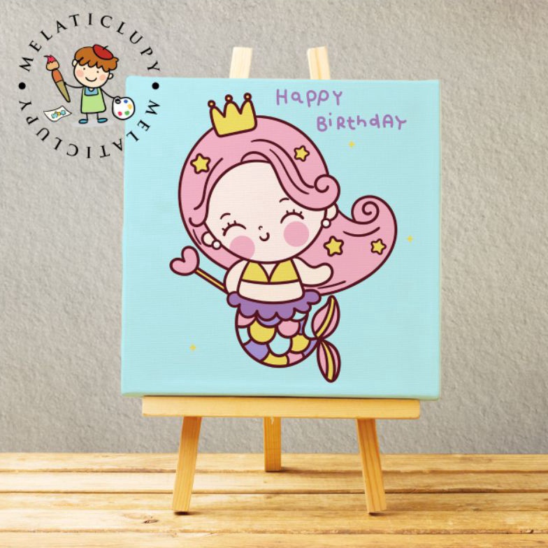 

Model Keren.. PAINT BY NUMBER KANVAS 20X20CM MERMAID EDITION 95