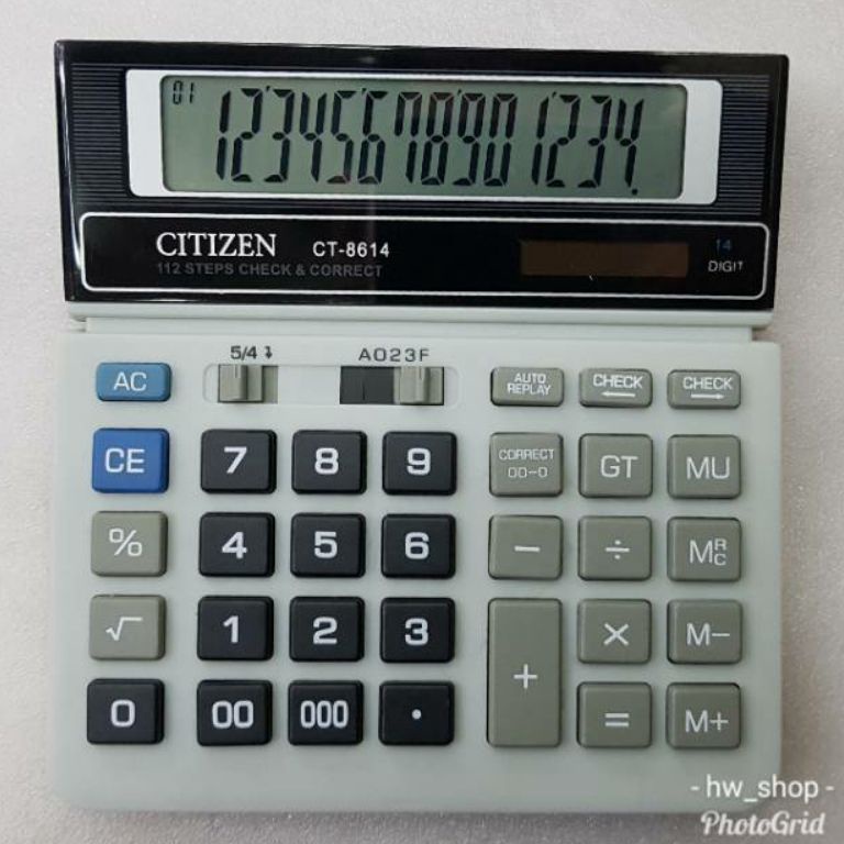 

Laris.. kalkulator citizen dagang kalkulator citizen CT-8614 14 digit 77J