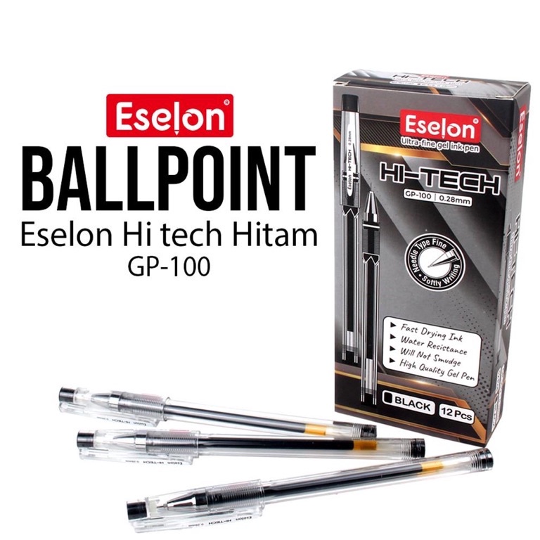 

Modern.. 12 pcs pulpen hitec 0.28mm / hi-tech eselon / hi-tech / bolpen hi tech WJV