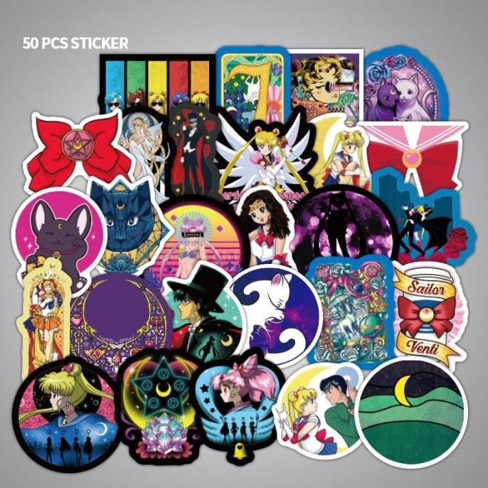 

Promo Sticker Stiker Koper Desain Sailor Moon Anime Premium