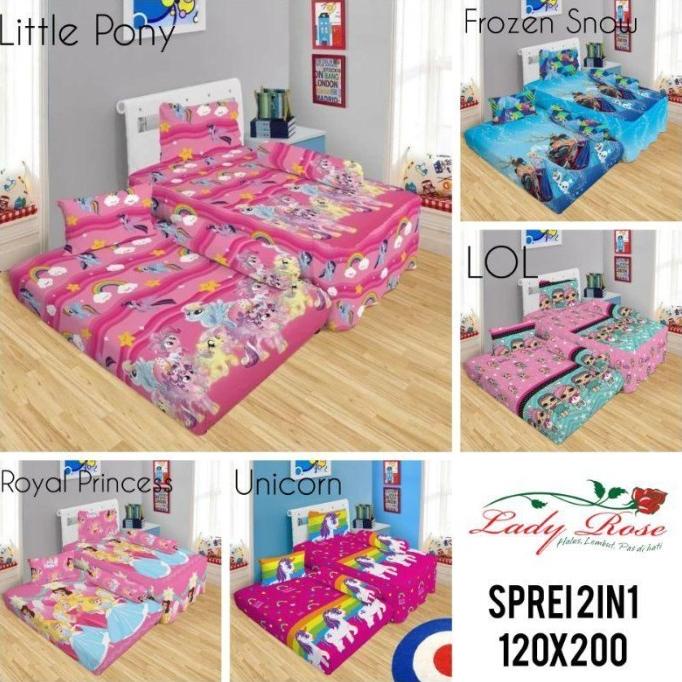 New Sprei Lady Rose Rumbai 2 In 1 / Sorong Motif - Uk 120X200 No. 3