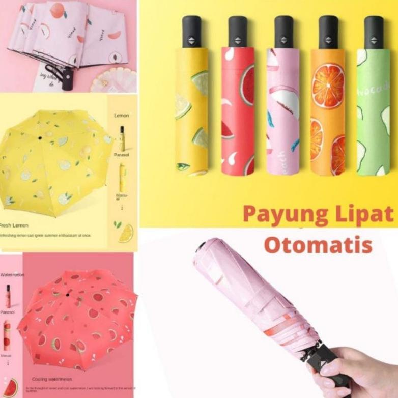 Viral Payung Lipat Otomatis Motif Buah Buahan Payung Korea 2023