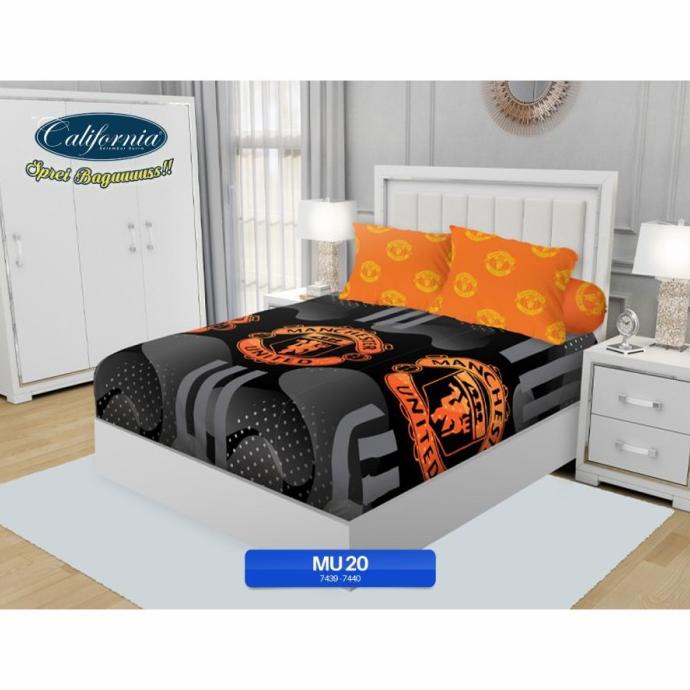 8.8 Sprei California 160 180 Queen King Motif Bola Manchester United Mu 20