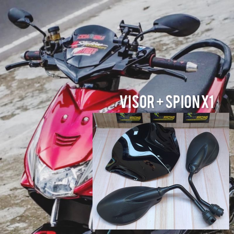 VISOR CARBON HONDA BEAT KARBU PLUS SPION X1