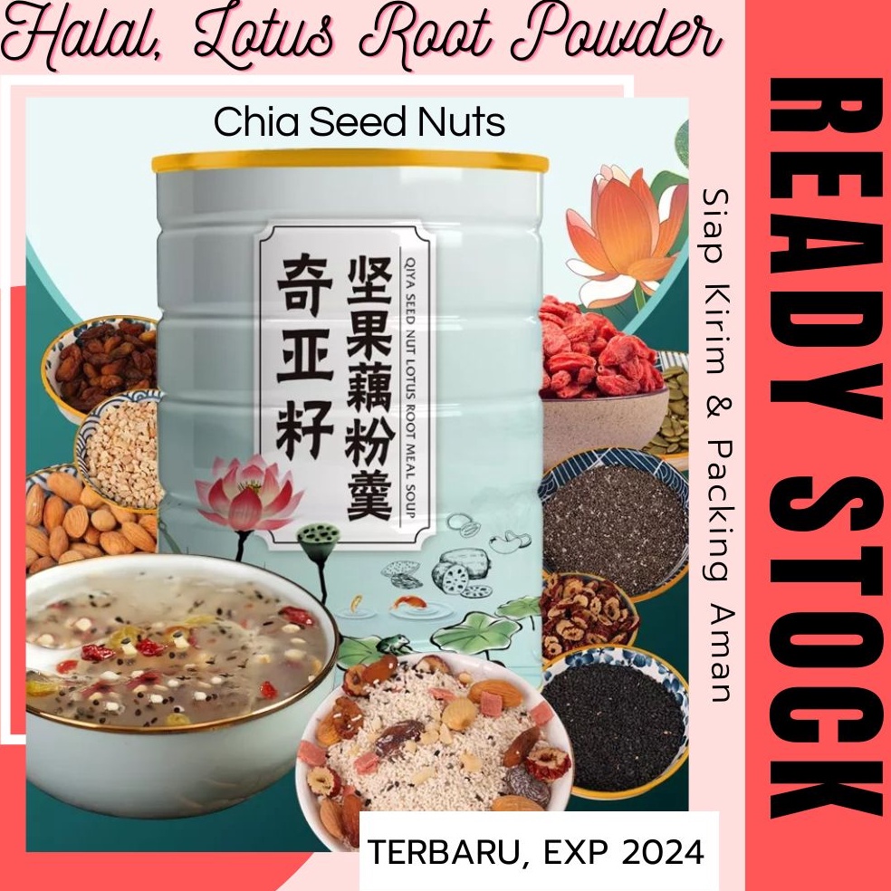 

Murah Ou Fen Lotus Root Powder / Sarapan Diet Sehat / Halal Oufen Lotus Chia Seed Nut 500g 94