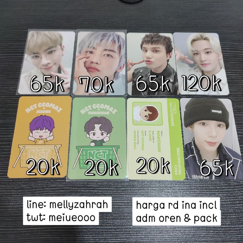 Photocard NCT Official Xiaojun trading card ccomaz Jaemin candylab Jungwoo trading card ay-yo Mark t
