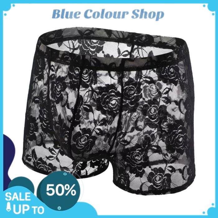CELANA DALAM BOXER RENDA PRIA / LACE UNDERWEAR SEXY MEN BAHAN BERKUALITAS