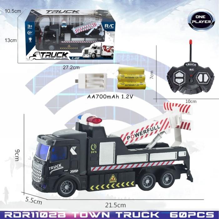 RDR1102 RC TRUK TRUCK POLISI POLICE BOX MAINAN ANAK MOBIL MOBILAN REMO