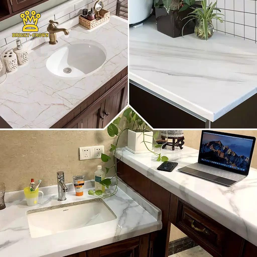 TERBARU Wallpaper Dinding Marmer Granite Meja Lantai Dapur 60cm x 5m Wallpaper Marmer Kitchen Set