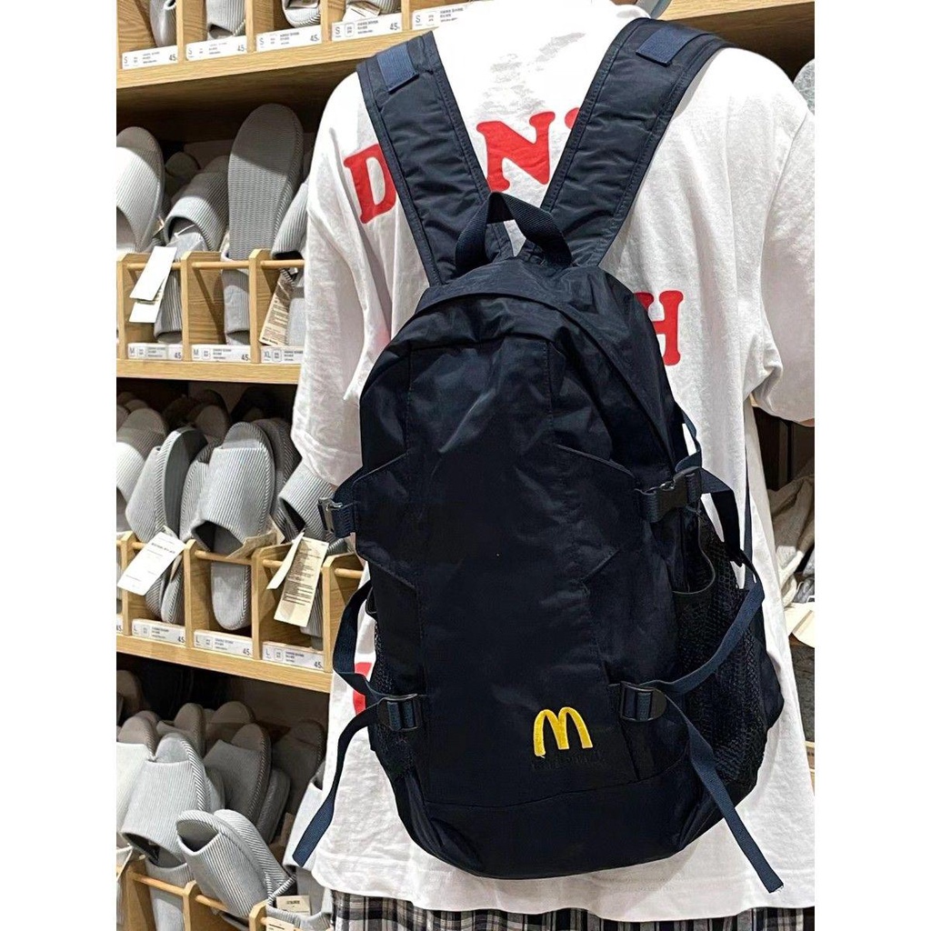 Tas bahu McDonald's pria dan wanita tas sekolah tas ransel tas ransel gaya perguruan tinggi