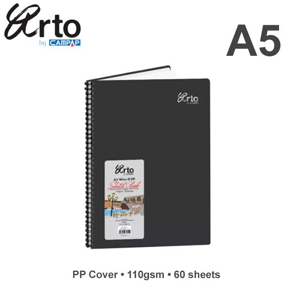 

♥|Paling PopularArto A5 Wire-O PP Cover Sketch Book 110gsm✧