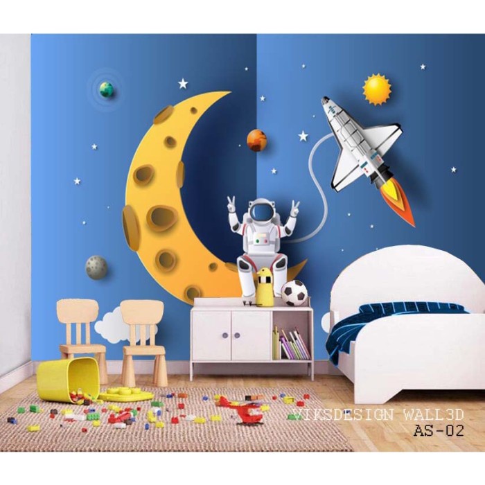 MUST HAVE WALLPAPER DINDING PESAWAT LUAR ANGKASA, WALLPAPER 3D KAMAR ANAK COWOK TERMURAH