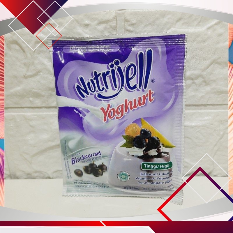 

Nutrijell Yoghurt Blackcurrant 35gr .