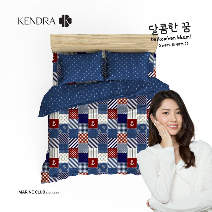 MUST HAVE KENDRA BEDCOVER SET 200X200/180X200/160X200/120X200 MARINE CLUB [T30] TERMURAH