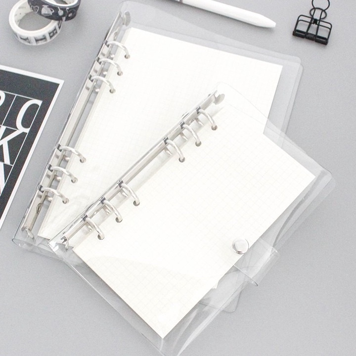 

☋Harga Murah⋆ SLLMC A6 /A5Clear Soft PVC Notebook Binder Cover Planner 6-Ring Loose-Leaf Folder D99 ❃Terkini