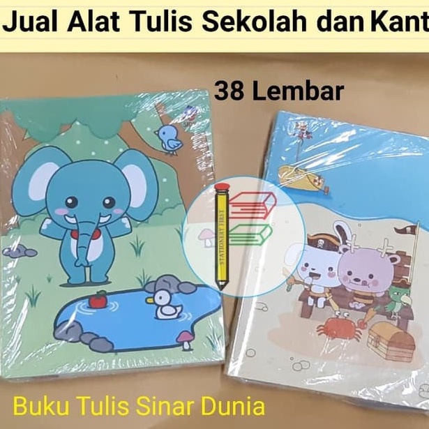 

Terlaris Buku Tulis Sinar Dunia 38 Lembar SIDU 38 per Pack isi 10 Buku H7Y