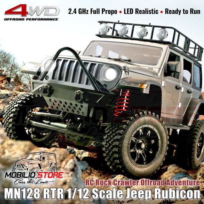 MN128 RTR 1/12 Scale Jeep Rubicon RC Rock Crawler Offroad Adventure