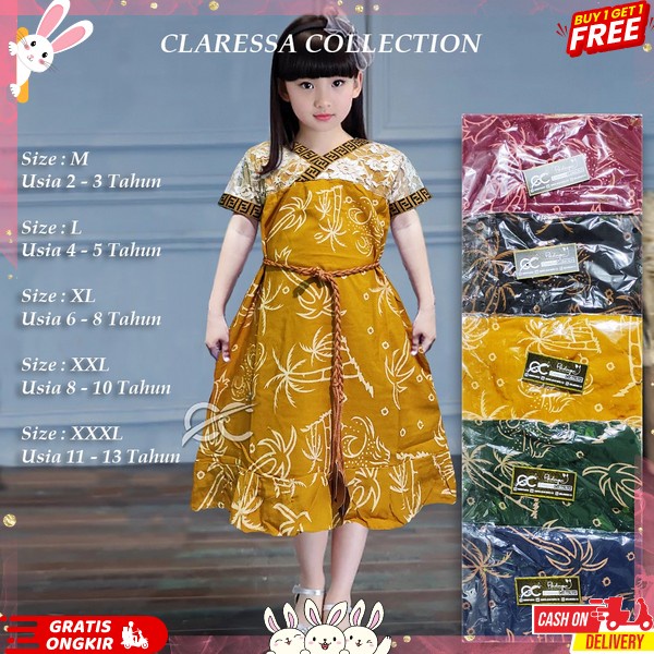 Baju Anak Murah Motif Karakter Dresh Brukat Pesta Ulang Tahun Usia 4-15 Tahun Midi Dris Amak Cewek D