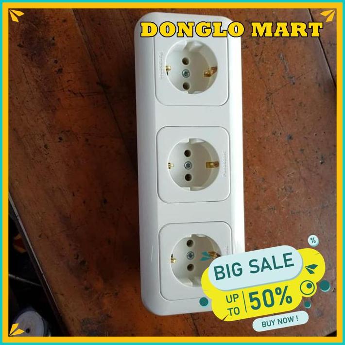 STOPKONTAK PANASONIC 3 LUBANG INBOW / STOP KONTAK 3 LOBANG INBOW TANAM BEST DEAL 