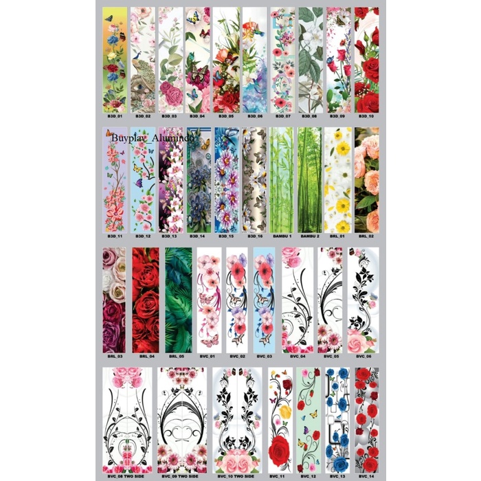 Terlaris Stiker /Sticker Kaca Lemari Motif Bunga