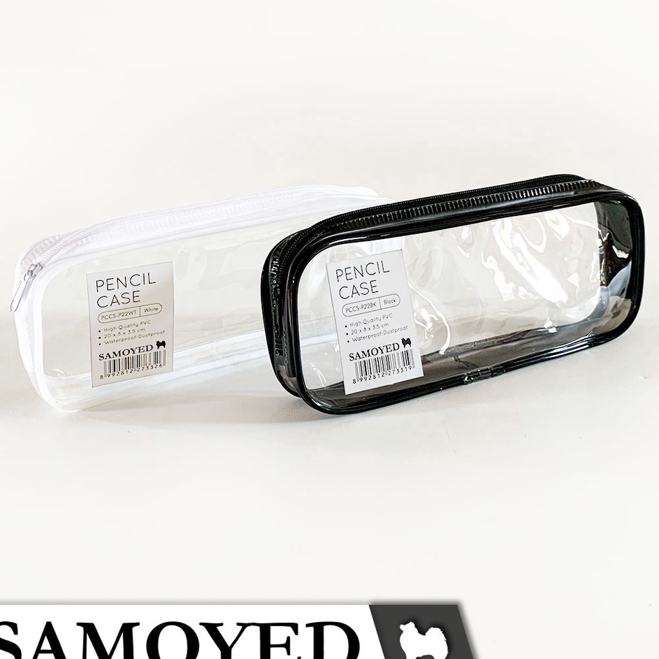 

❁Stok Banyak➺ JI988 Tempat / Kotak Pensil / Dompet / Pouch PVC Transparan Samoyed PCCS-P22 L77 ➝Model Baru