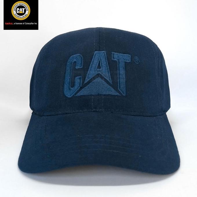 TOPI KANVAS NAVY CATERPILLAR ORIGINAL