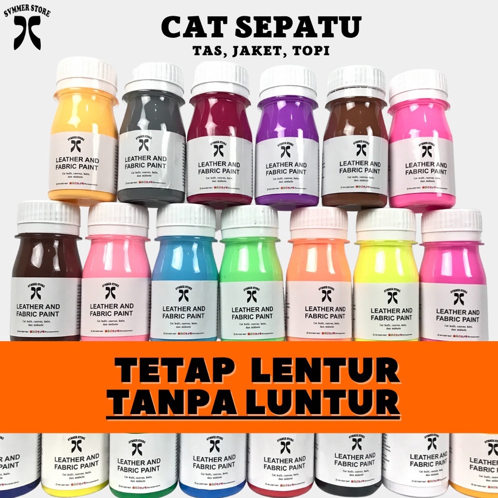 9Y59 REPAINT CAT SEPATU TAS Leather dan Pabric Paint Acrylic 20ml  40ml Cat Kanvas Cat Kain Cat Kulit Cat Sol Sepatu Cat Lukis Jaket akrilik Not Angelus - Svmmerink 5852