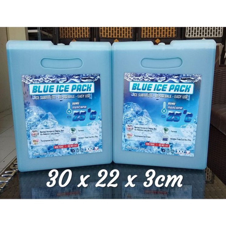 Serba Murah☆ IAIHS ice pack jumbo 22 x 30 x 3cm ice gel blue besar jumbo  termurah dan berkualitas - pendingin es krim ice cream - pendingin cooler bag asi - cooler styrofoam box - pendingin udara  ruangan kipas angin ac - blue ice pack besar  SEMI FINI